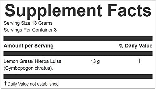 Ingredients of HANAN PERUVIAN SECRETS Lemon Grass Herbal Tea