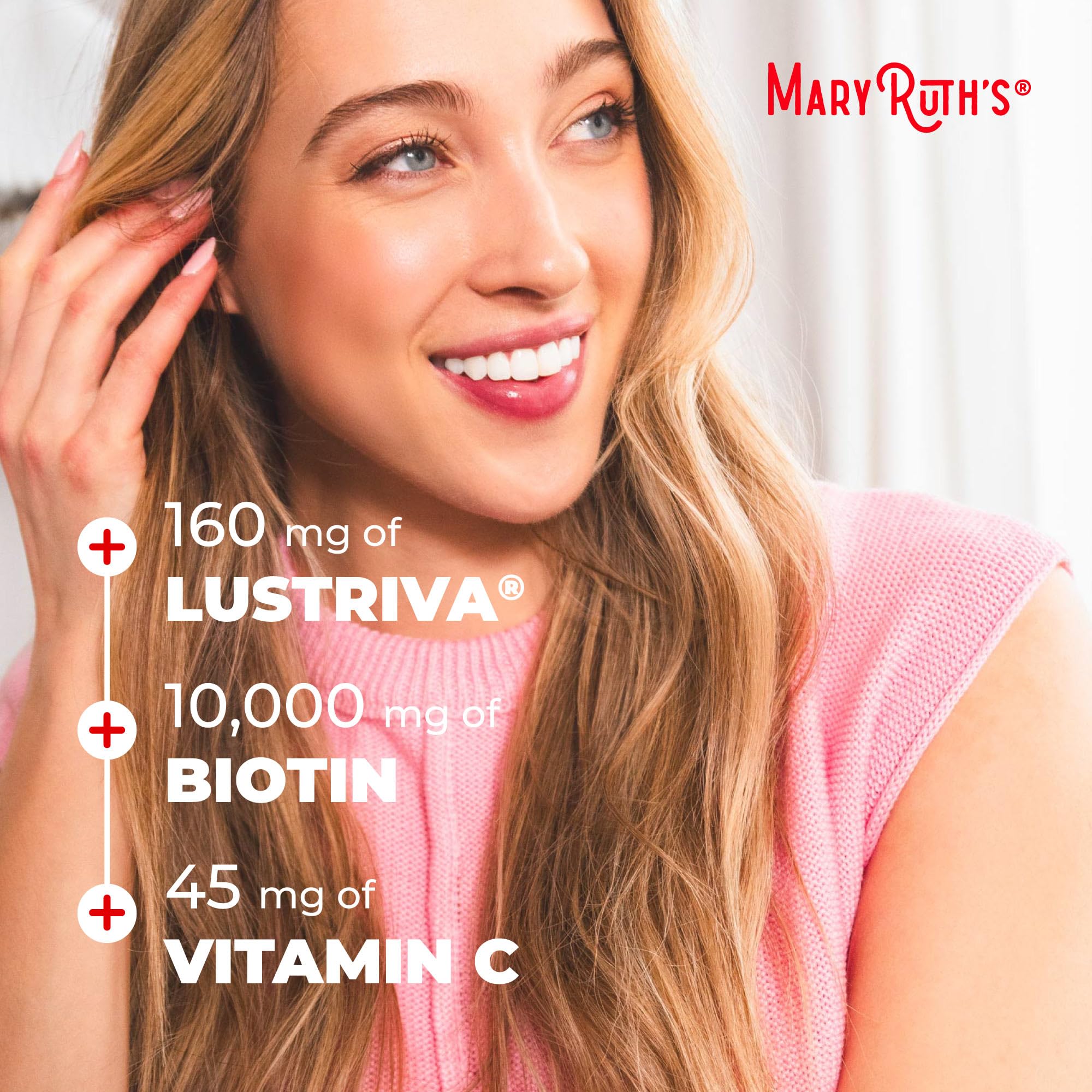 Ingredients of MARYRUTH'S Lustriva Hair Growth Multivitamin Gummies