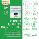 Ingredients of Maxi Health Sleep-O-Powder displayed