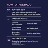 Ingredients of Mojo Sleep Gummies including Reishi Mushroom