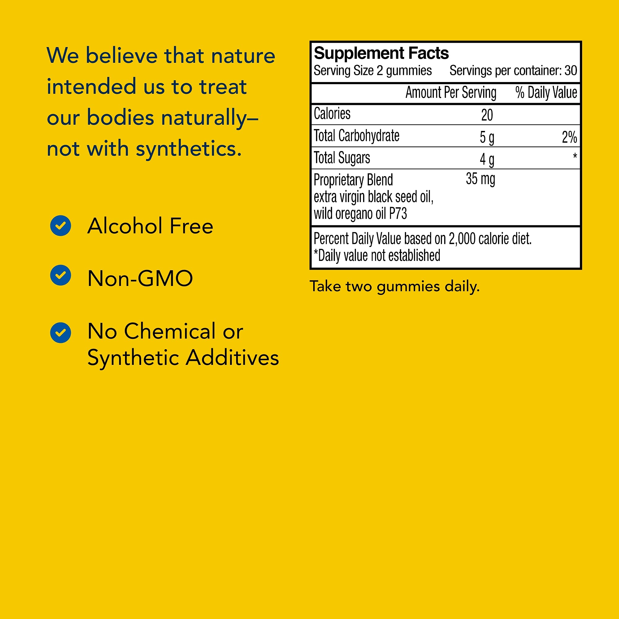 Ingredients of NORTH AMERICAN HERB & SPICE Oreganol P73 Gummy
