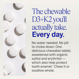 Ingredients of Ora Organic Vitamin D3 & K2 chewable tablets