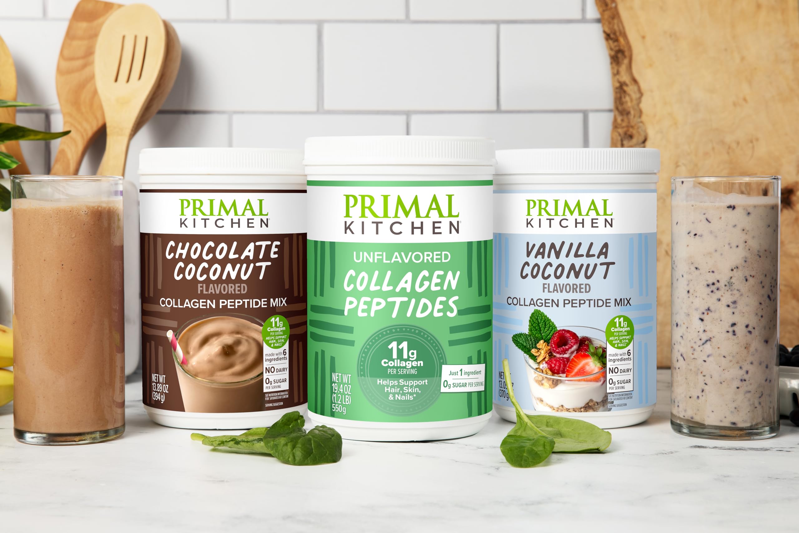 Ingredients of Primal Kitchen Chocolate Coconut Collagen Drink Mix