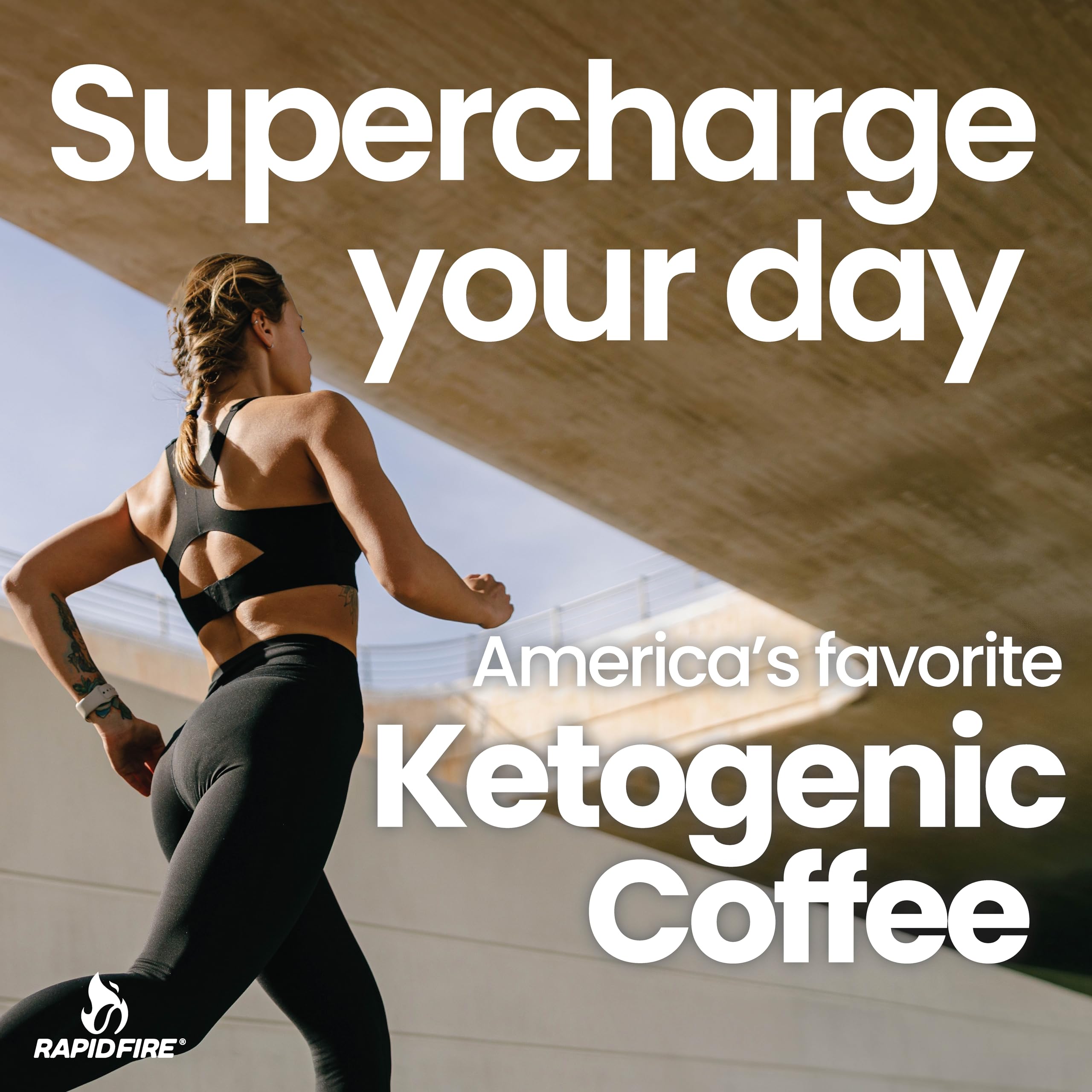 Ingredients of Rapid Fire Keto Coffee Caramel Macchiato displayed on a table