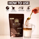 Ingredients of Spark Mushroom Coffee displayed