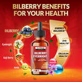 Ingredients of Tenmido Bilberry Extract Liquid displayed