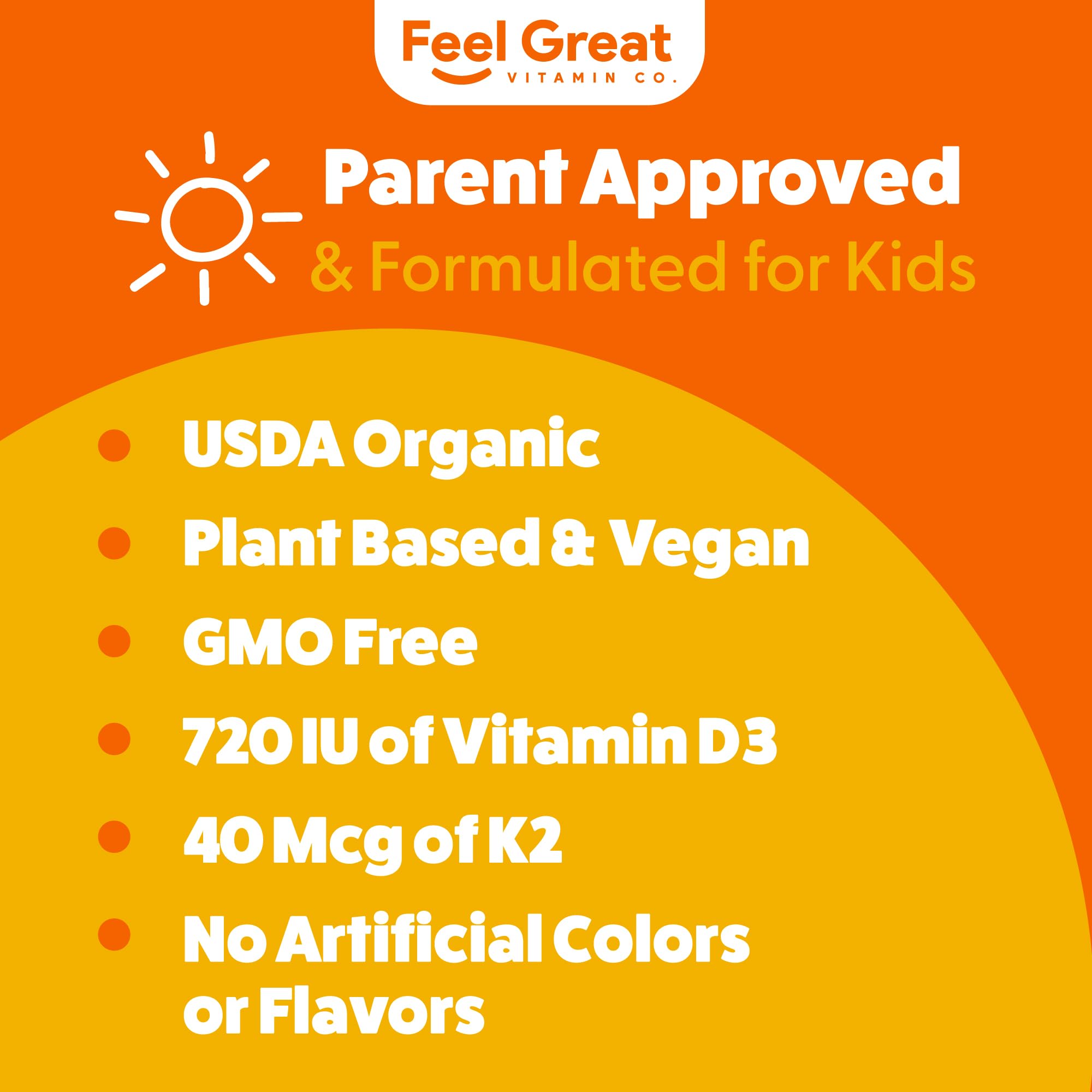 Ingredients of Vitamin D3 K2 Liquid Drops displayed