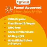 Ingredients of Vitamin D3 K2 Liquid Drops displayed