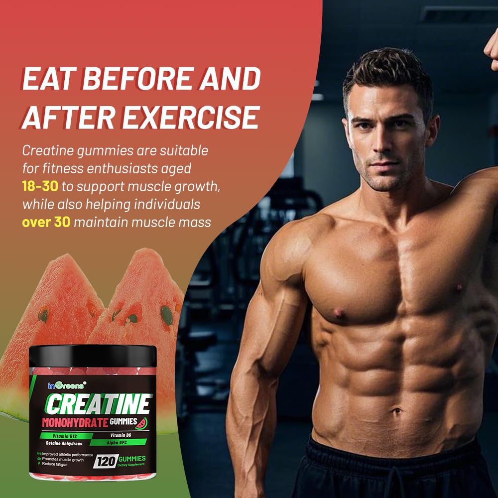 inGreens Creatine Gummies with a serving suggestion