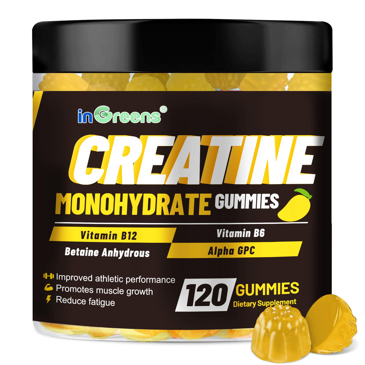 inGreens Creatine Monohydrate Gummies 440g front view