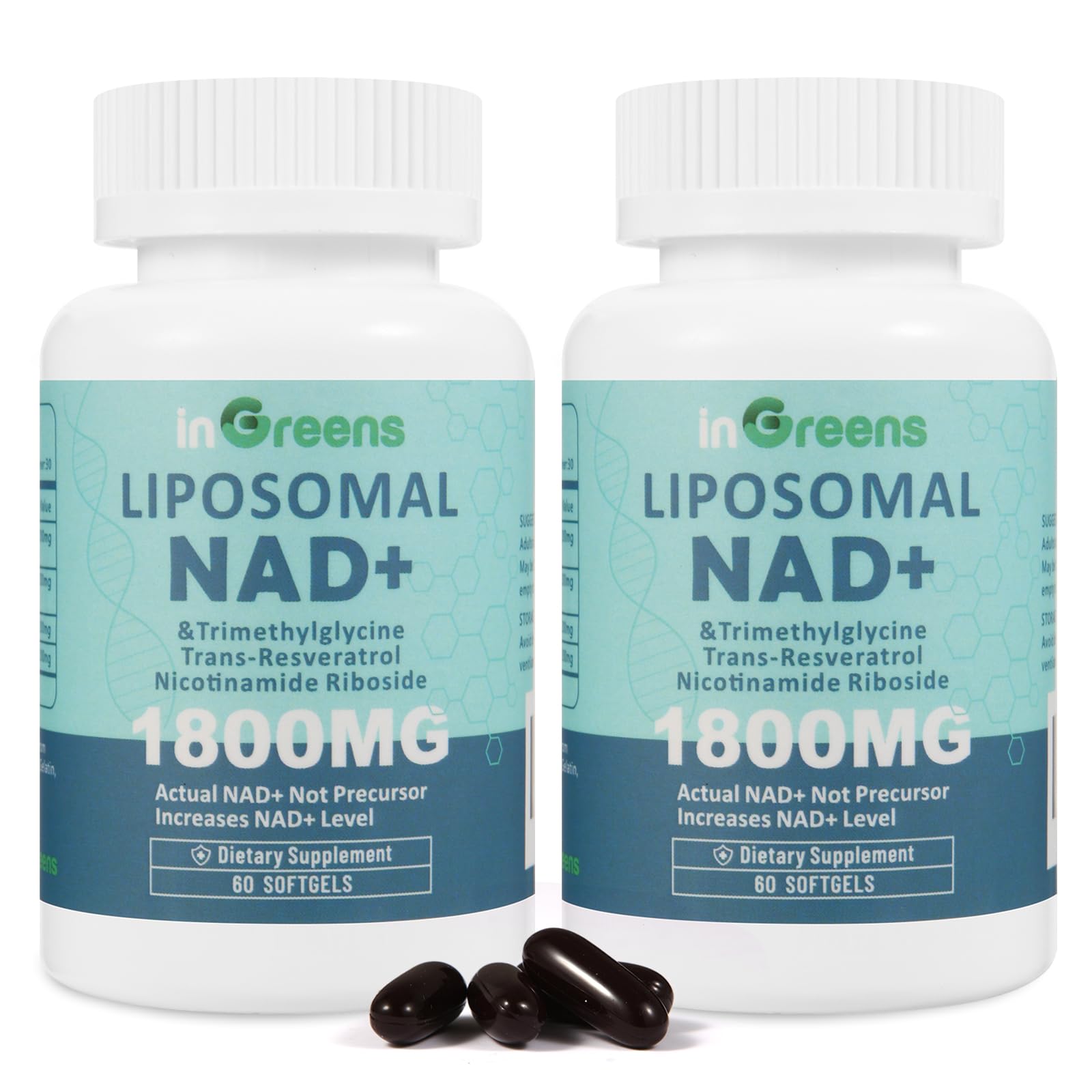 inGreens Liposomal NAD+ Supplement 1800mg front view