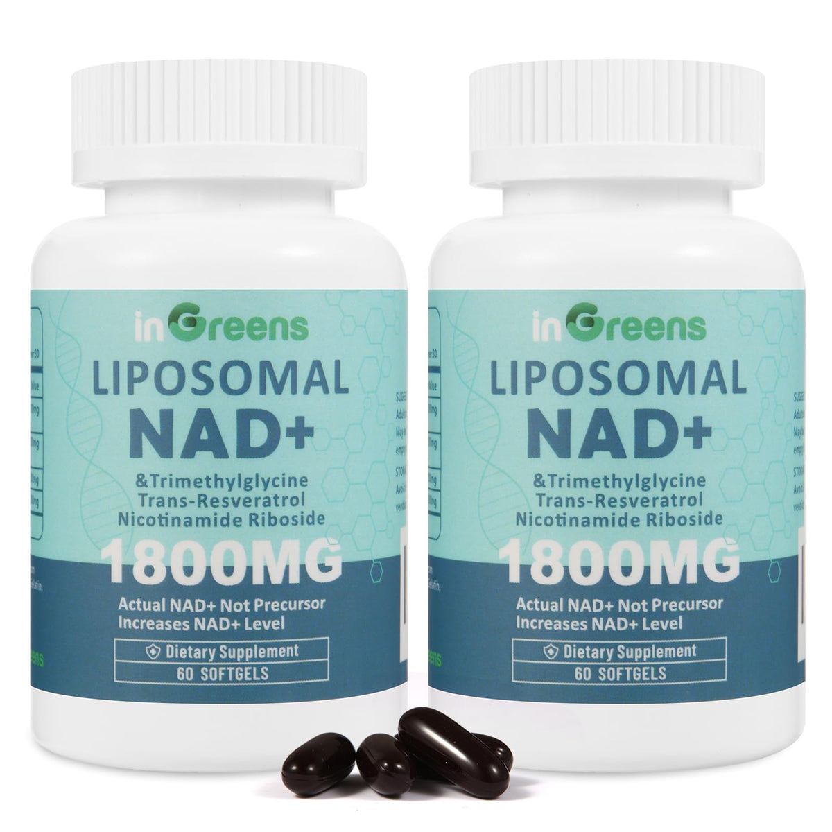 inGreens Liposomal NAD+ Supplement 1800mg front view