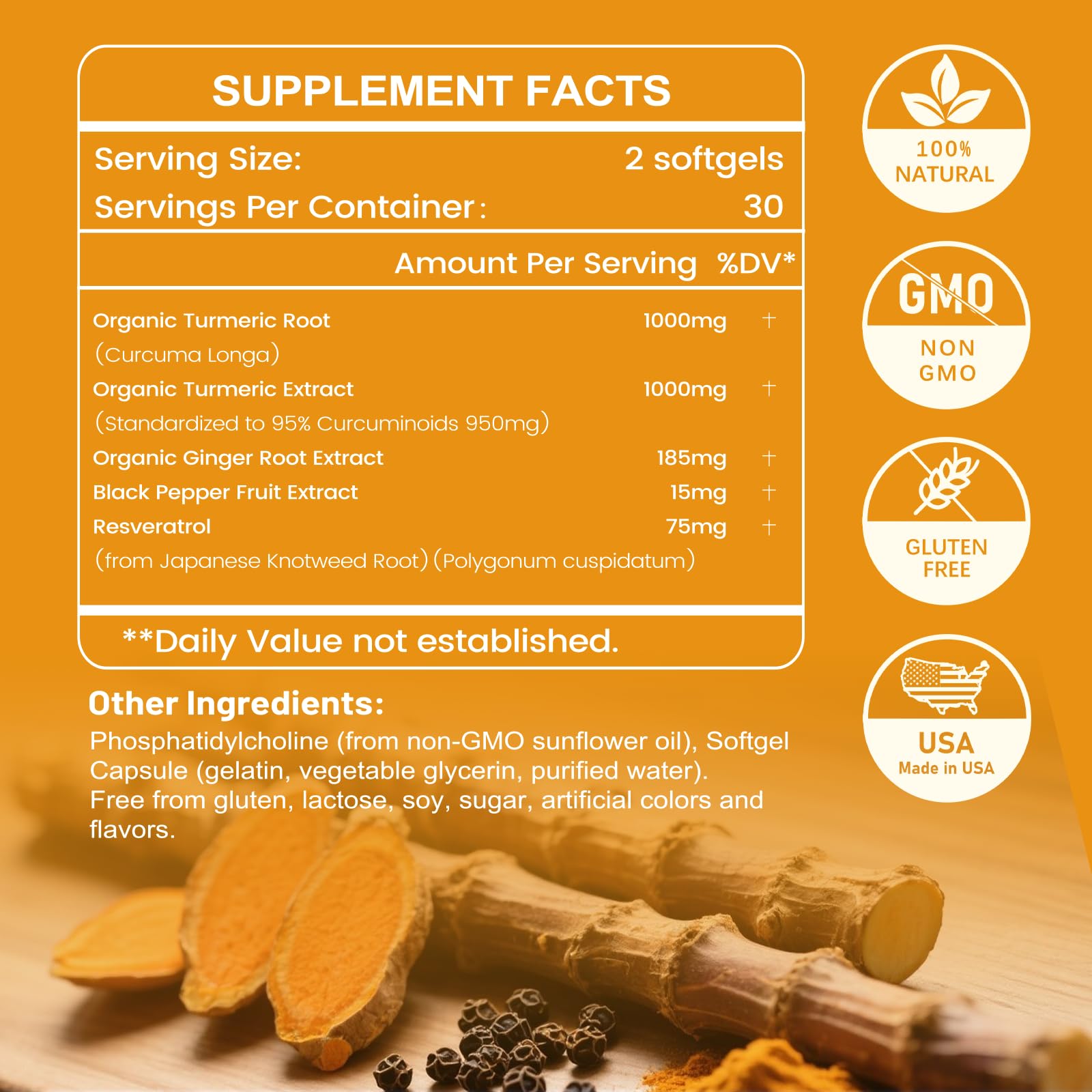 inGreens Liposomal Turmeric Supplement side view showing capsule details