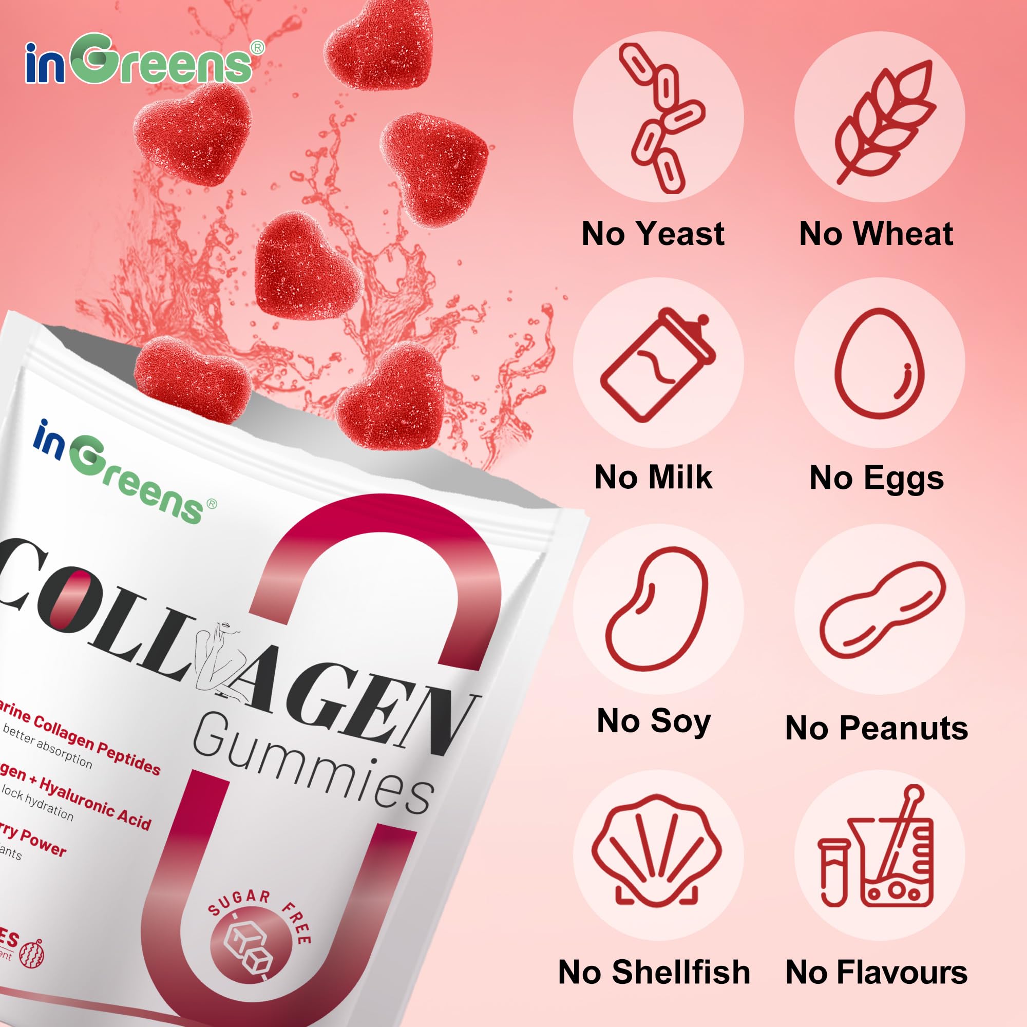 inGreens Marine Collagen Gummies opened packaging
