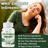 inGreens Resveratrol 2000mg supplement back view with ingredient list