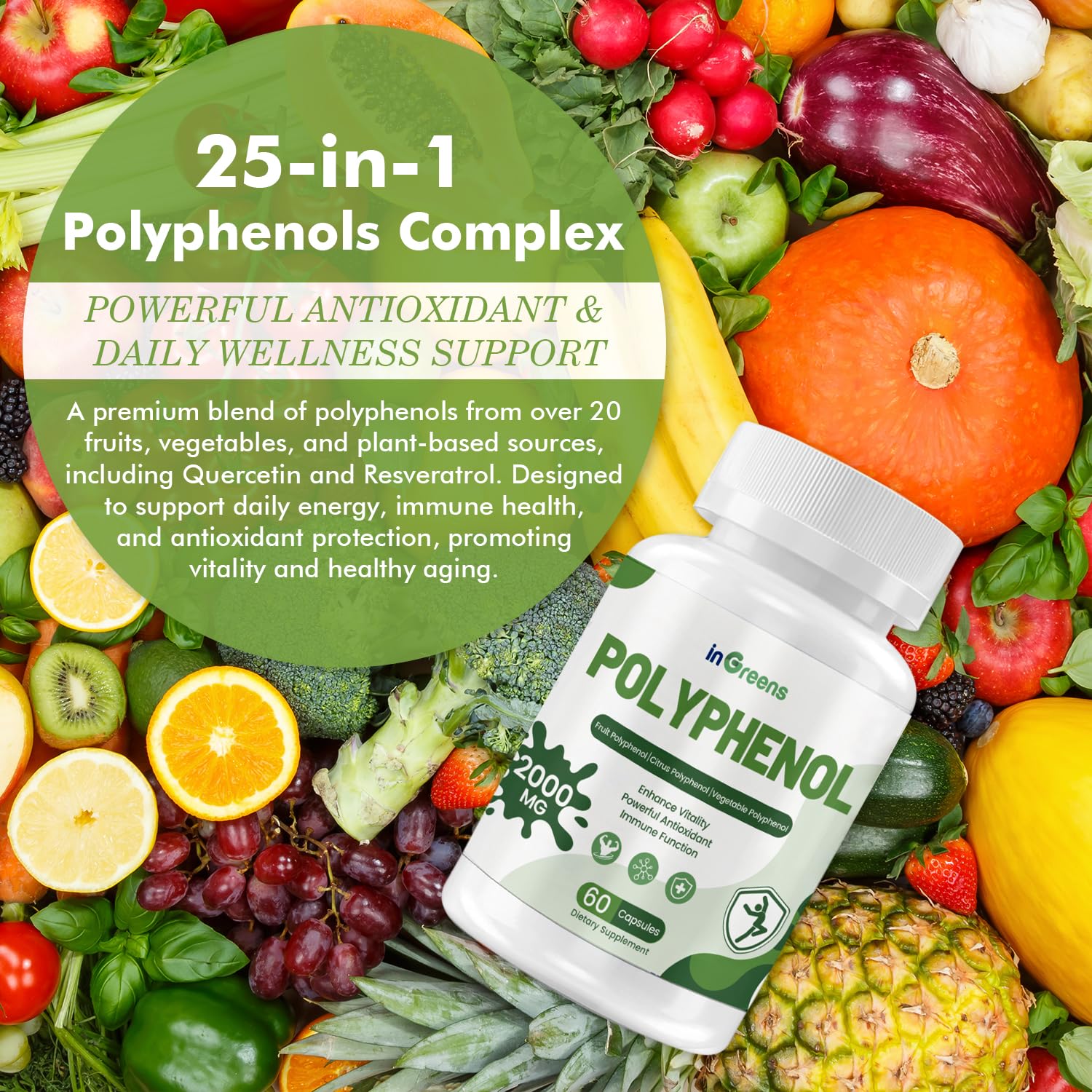 inGreens Resveratrol 2000mg supplement with measuring spoon
