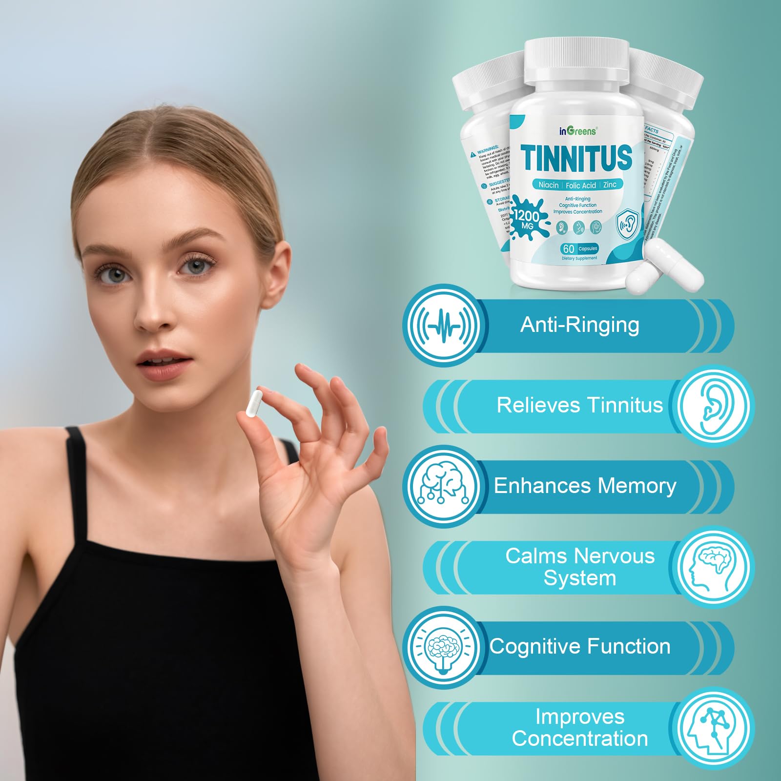 inGreens Tinnitus Reliever herbal supplement ingredients list