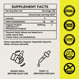 Inhale Mullein Drops 4oz packaging detail