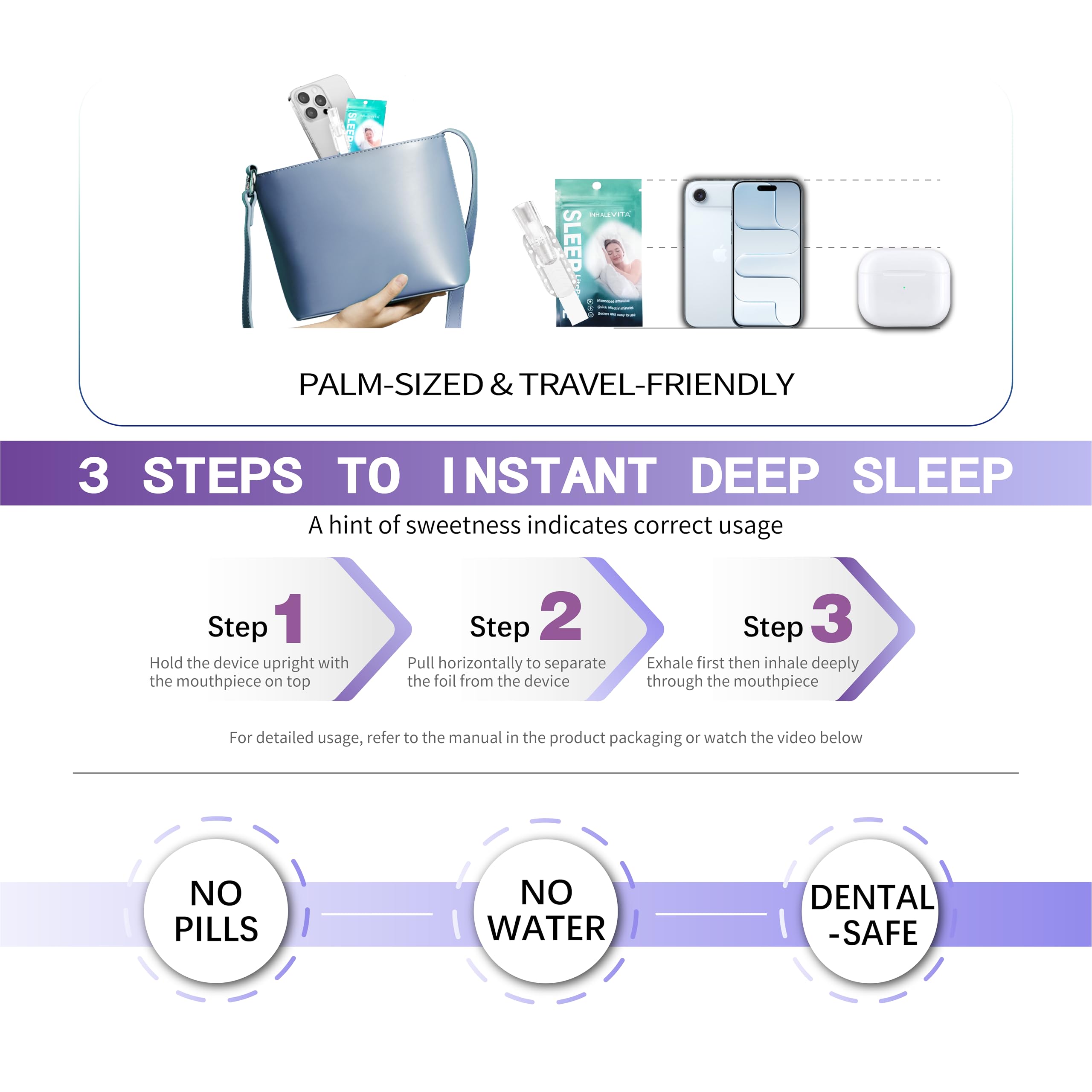 INHALEVITA Melatonin Inhaler with product details on display