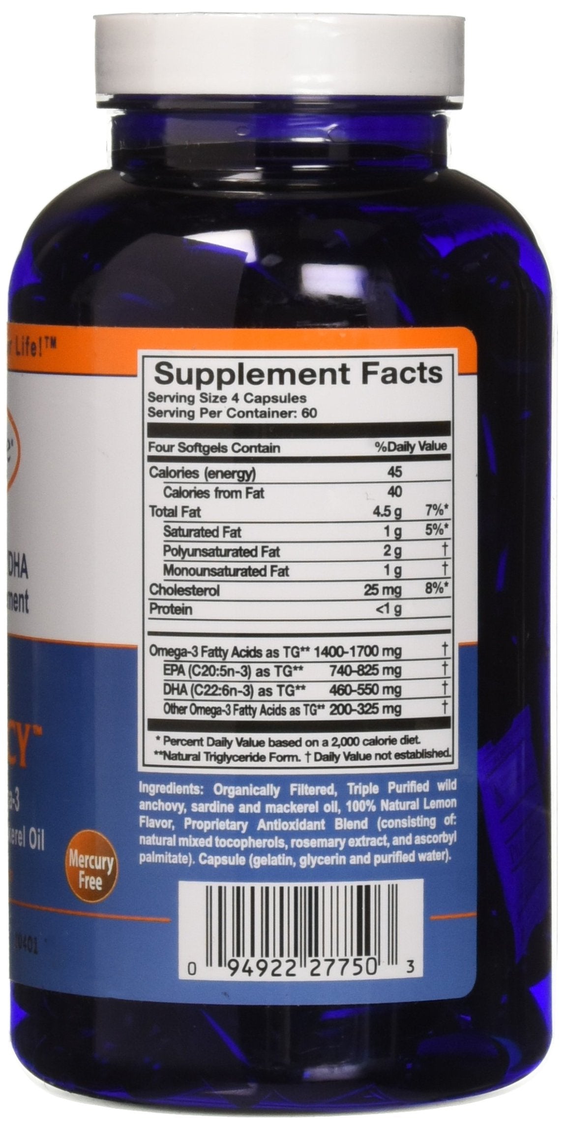 Innate Choice Omega Sufficiency Lemon 240 capsules packaging