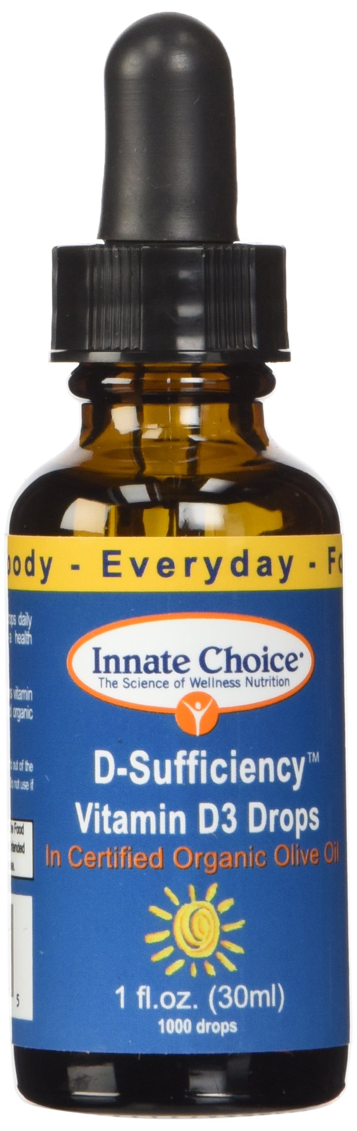 Innate Choice Vitamin D3 Drops 500,000 IU bottle front view