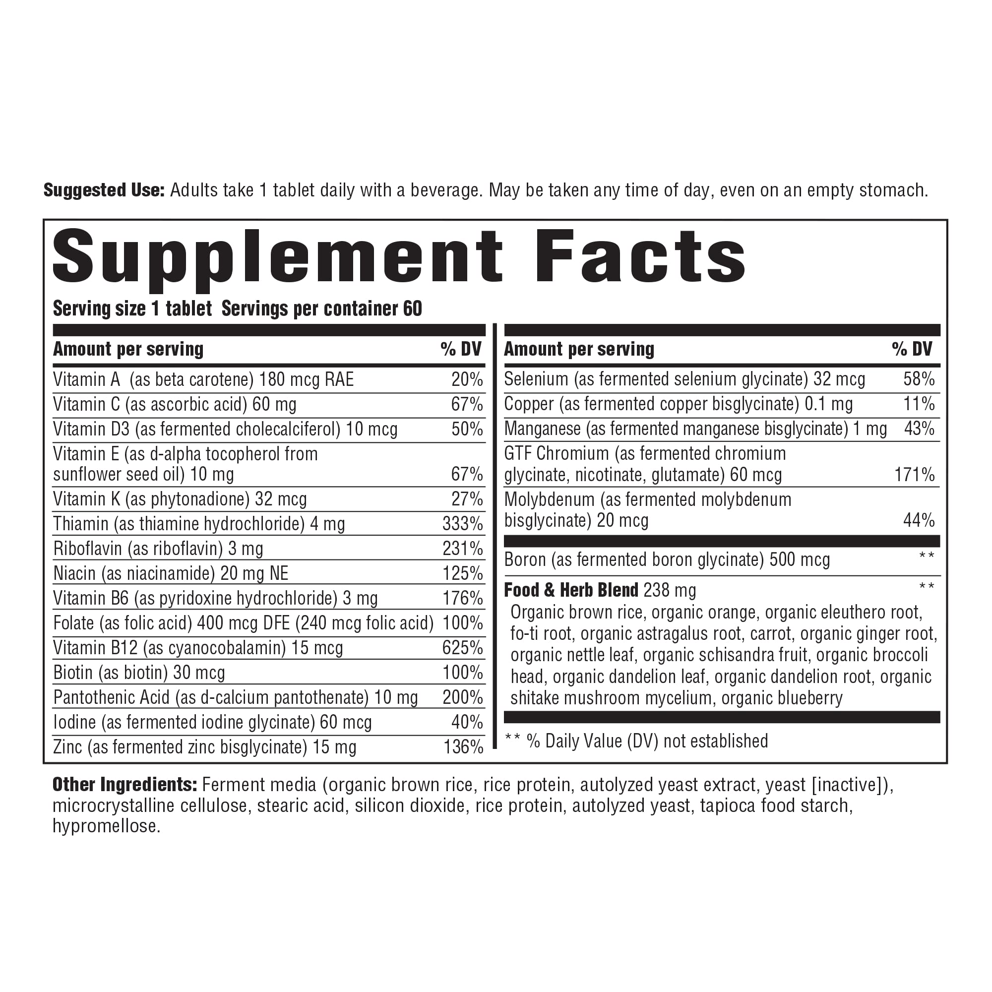 Innate Response Formulas Once Daily Multi For Men packaging side view