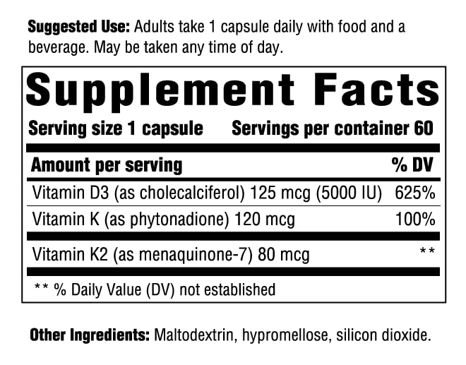 Innate Response Formulas Vitamin D3 & K2 Supplement packaging
