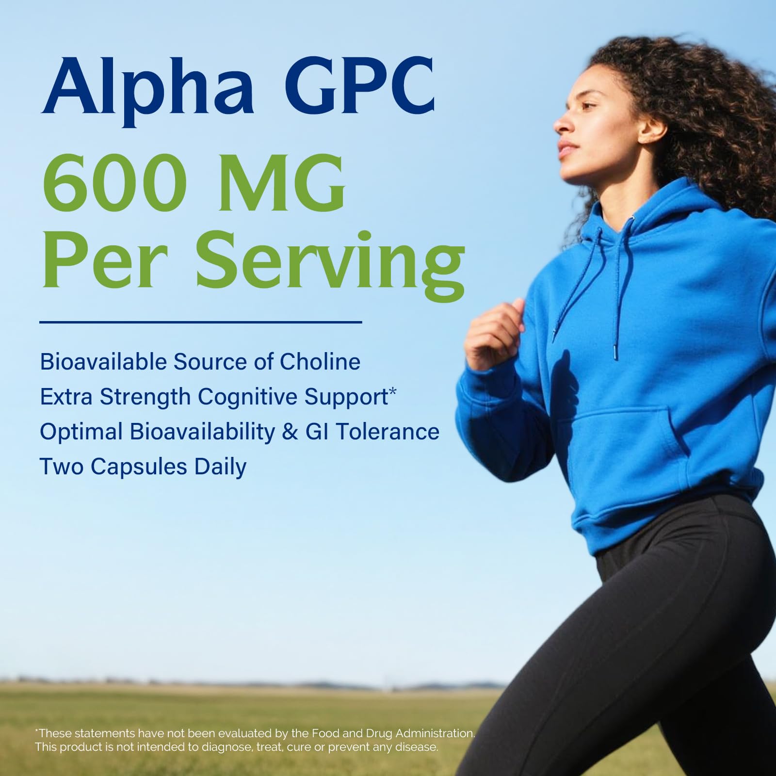 Innate Vitality Alpha GPC Choline Supplement 50g back view