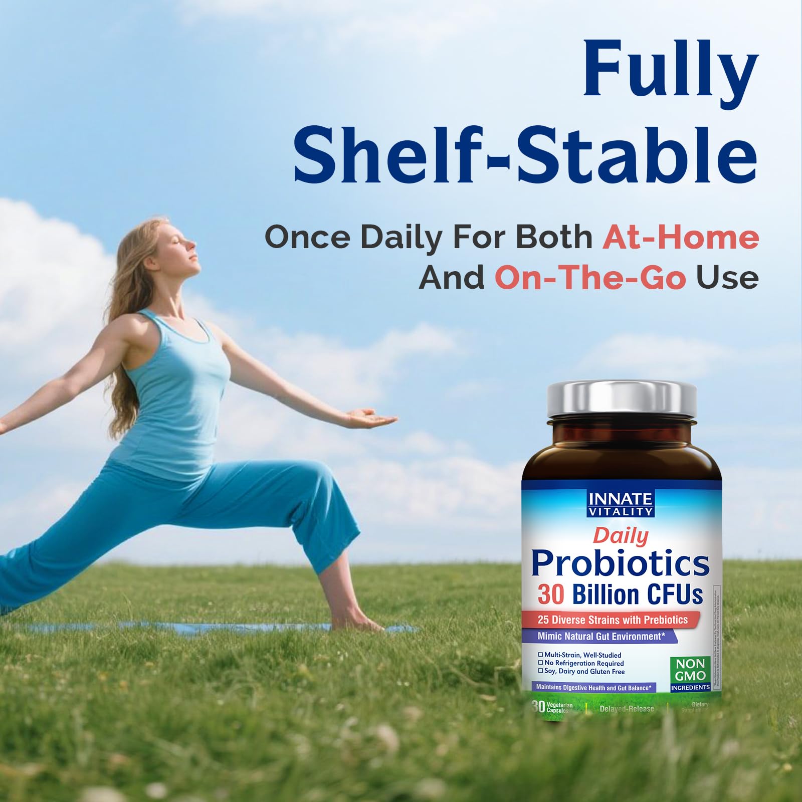 Innate Vitality Daily Probiotics 30B CFU capsules packaging