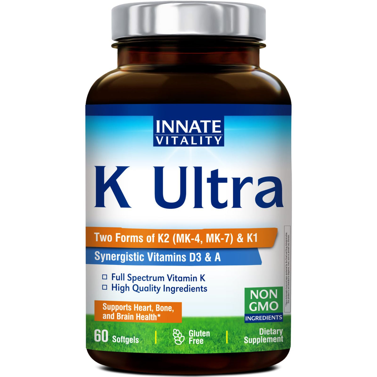 Innate Vitality K Ultra Vitamin K Complex front view