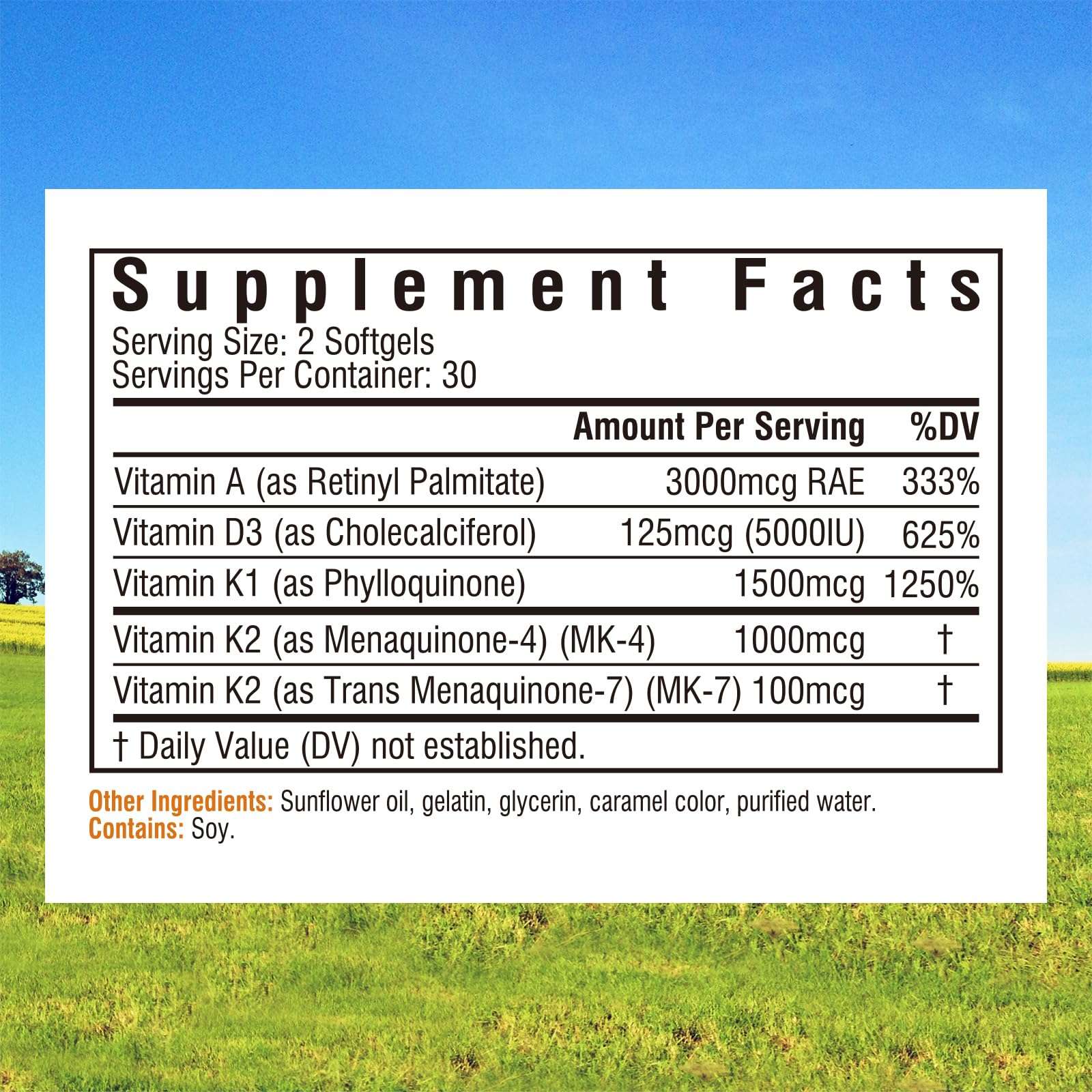 Innate Vitality K Ultra Vitamin K Complex side view