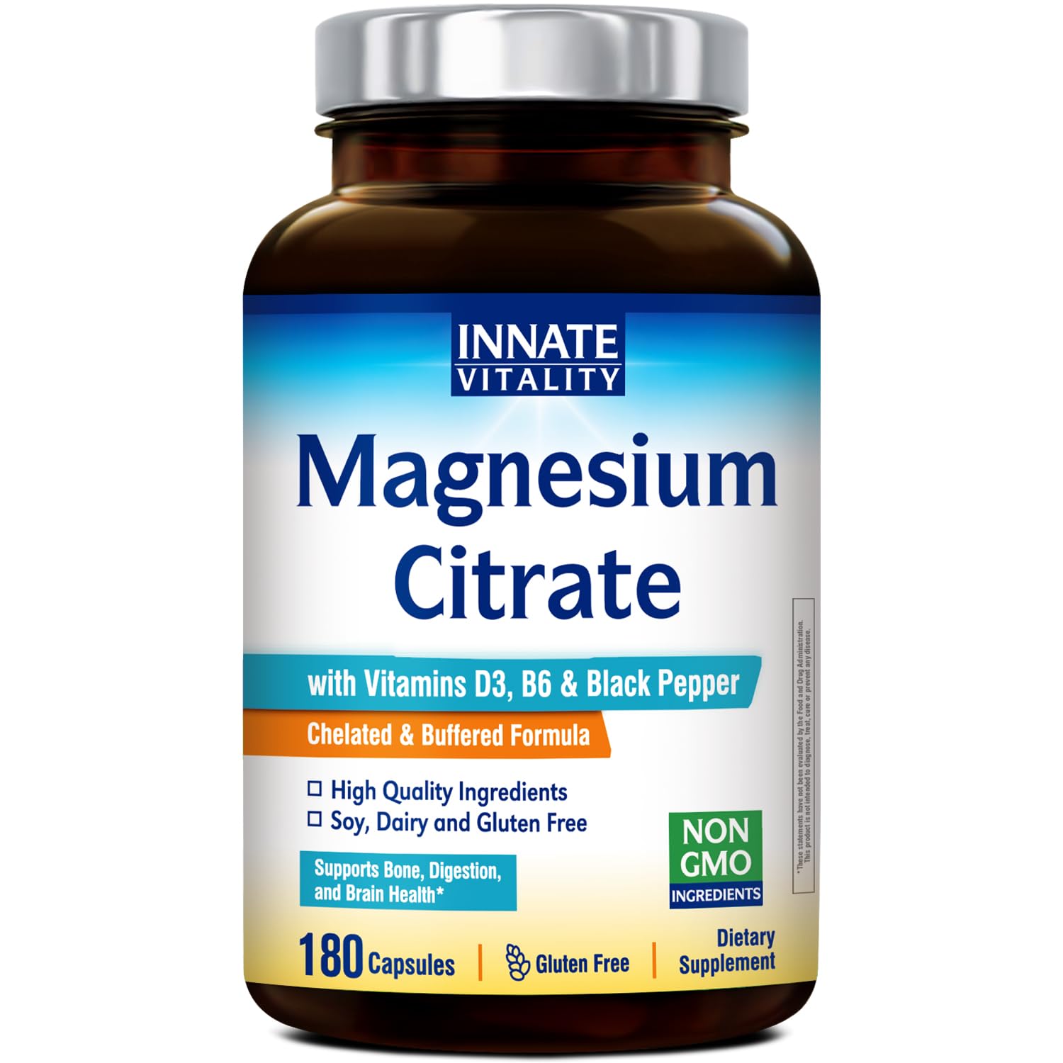 Innate Vitality Magnesium Citrate 420mg front view