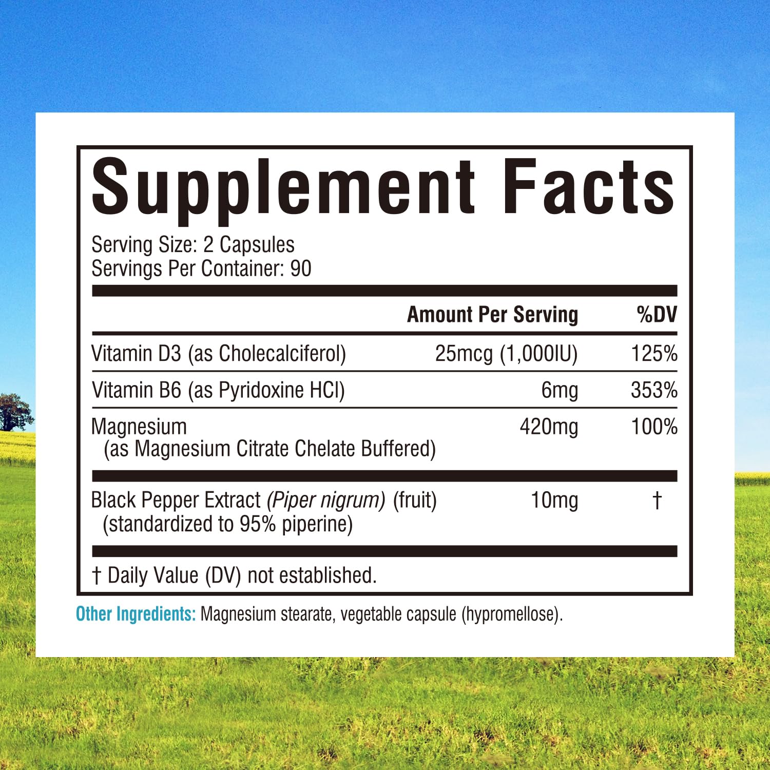 Innate Vitality Magnesium Citrate 420mg side view