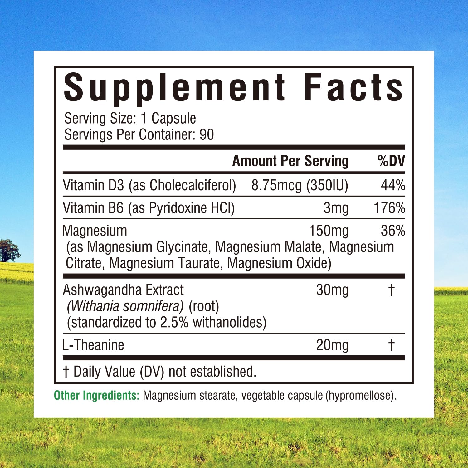 Innate Vitality Magnesium Complex 150mg capsules side view