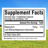 Innate Vitality Magnesium Glycinate 500mg supplement side view