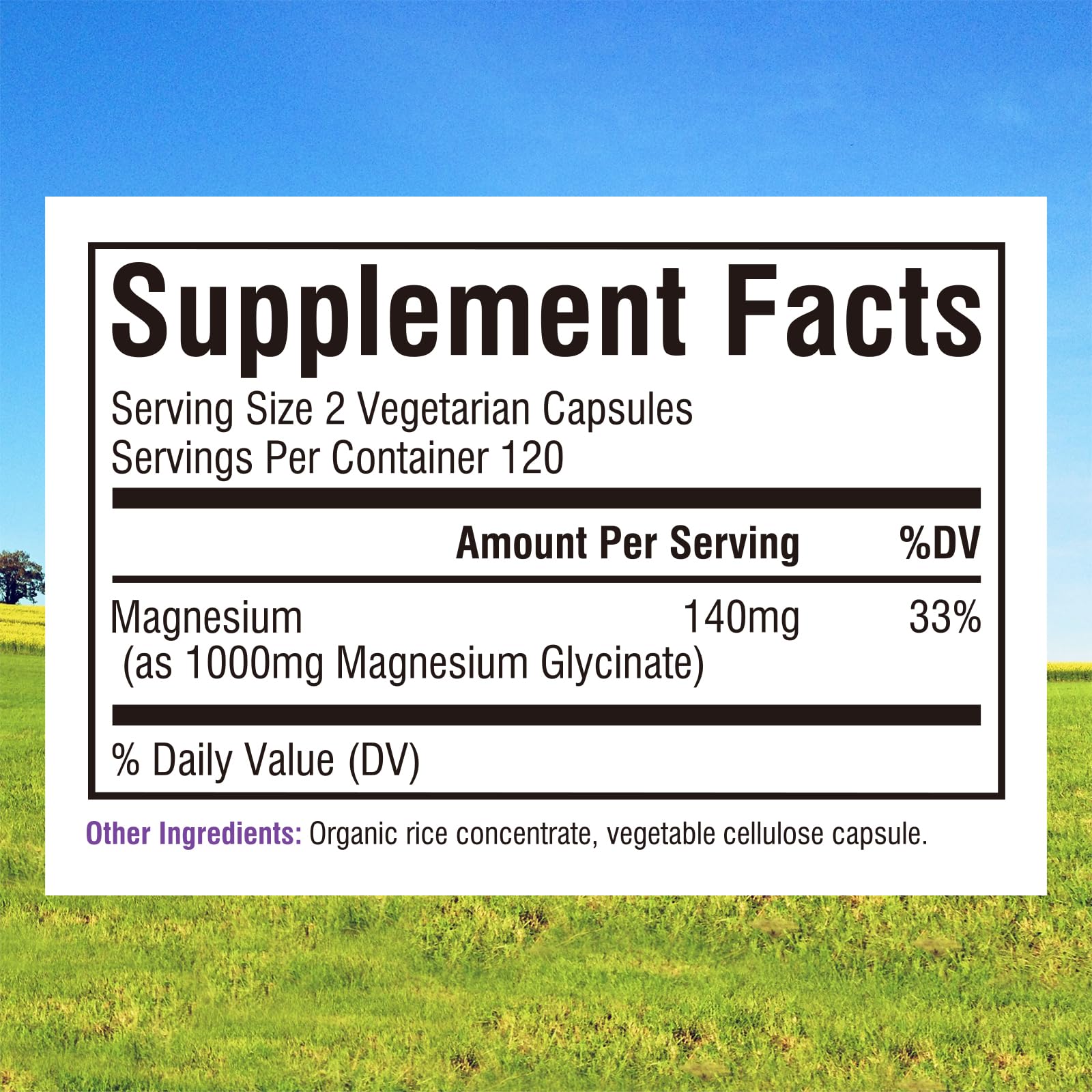 Innate Vitality Magnesium Glycinate capsules side view