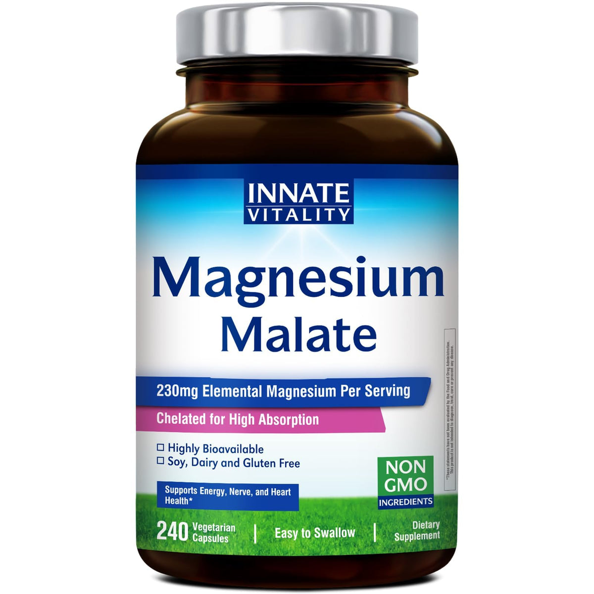 Innate Vitality Magnesium Malate 1560mg front view