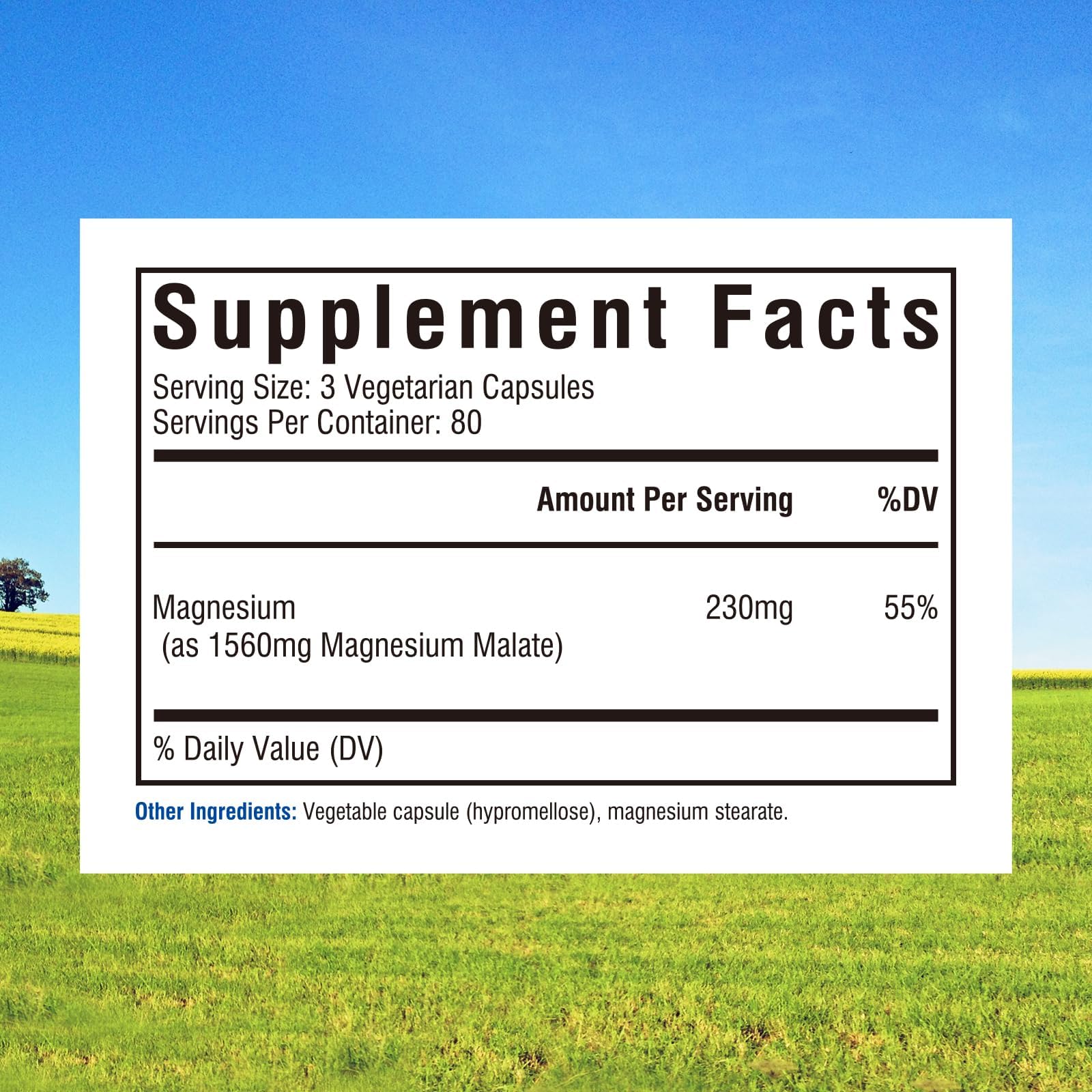 Innate Vitality Magnesium Malate 1560mg side view