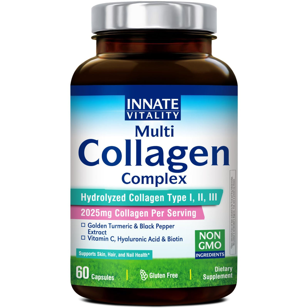 Innate Vitality Multi Collagen Complex 60 Capsules front view
