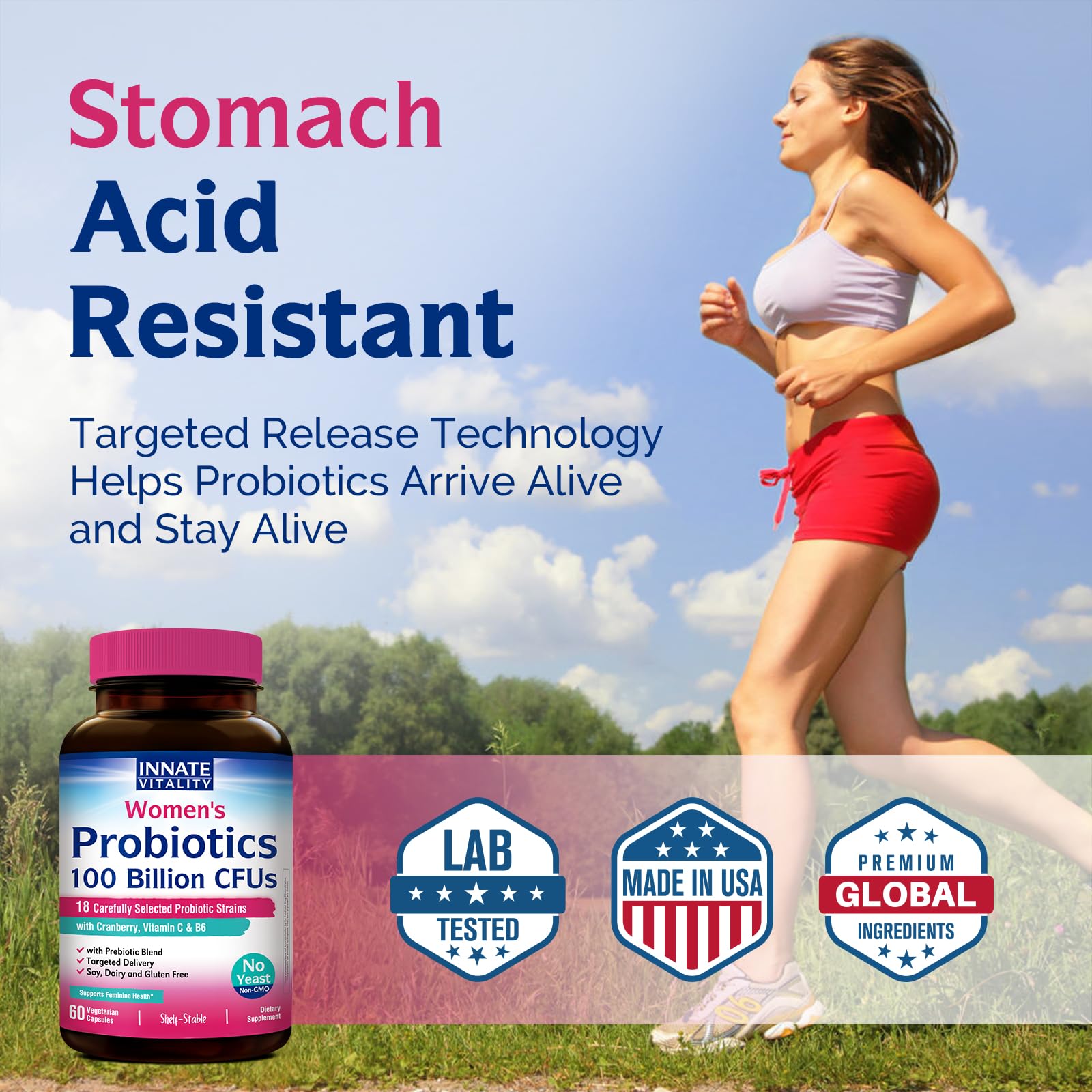 Innate Vitality Probiotics with measuring spoon