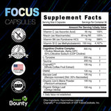 Inner Bounty Focus Supplement side view showing ingredients
