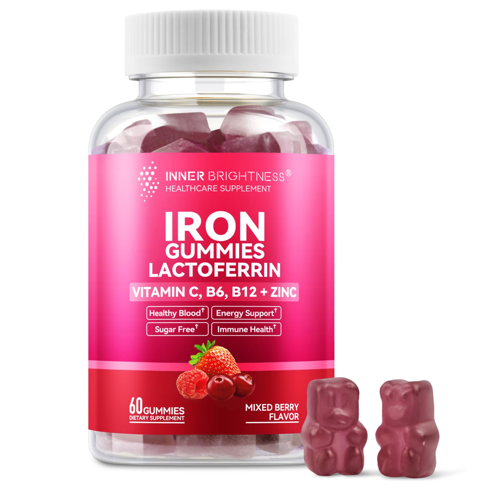 Inner Brightness Iron Gummies front view packaging