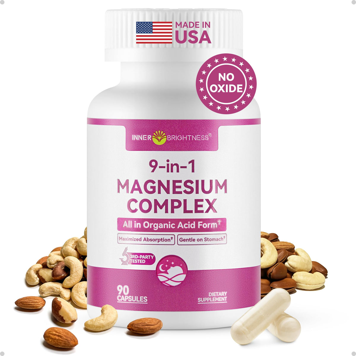 Inner Brightness Magnesium Complex 9-in-1 supplement front view