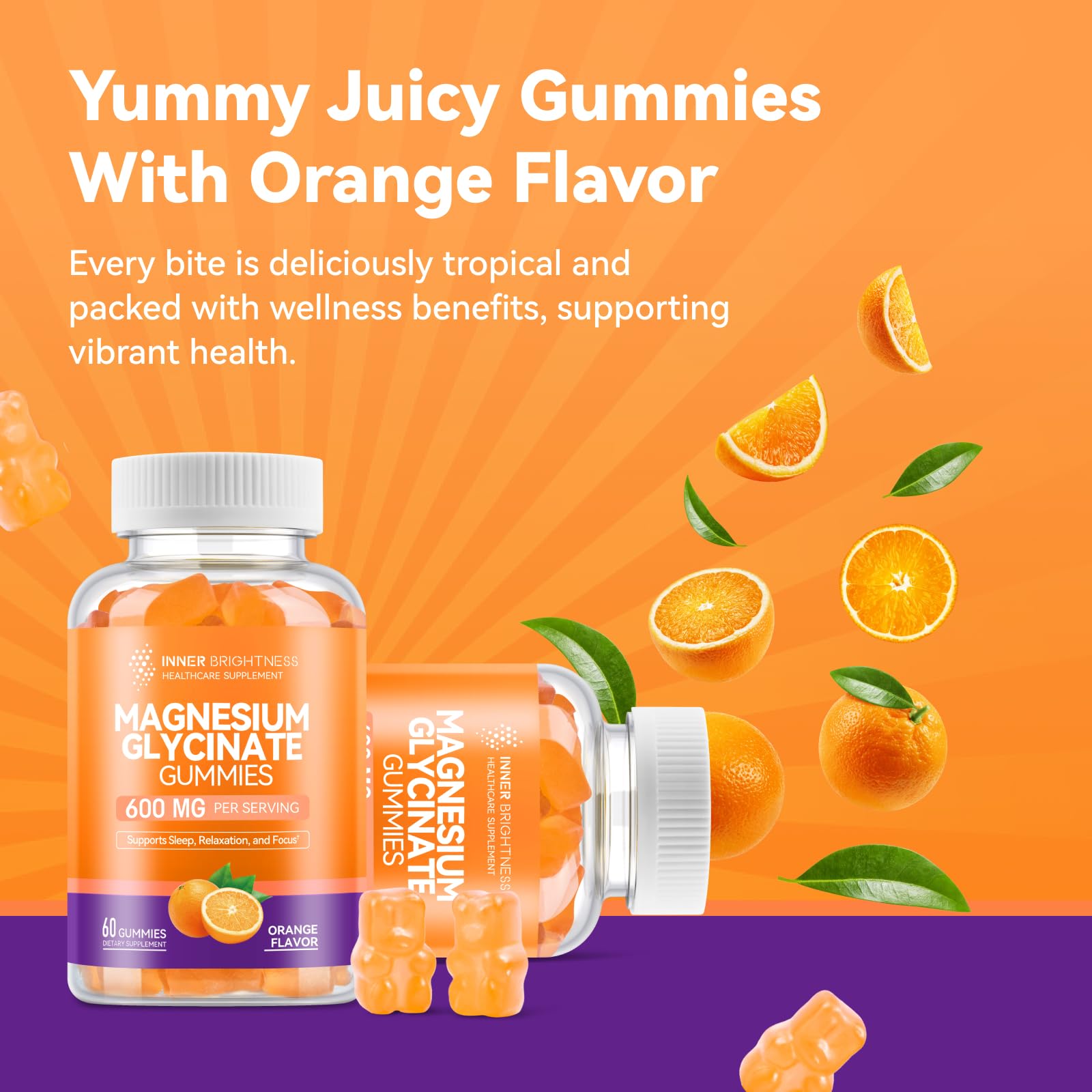 Inner Brightness Magnesium Glycinate Gummies held in hand