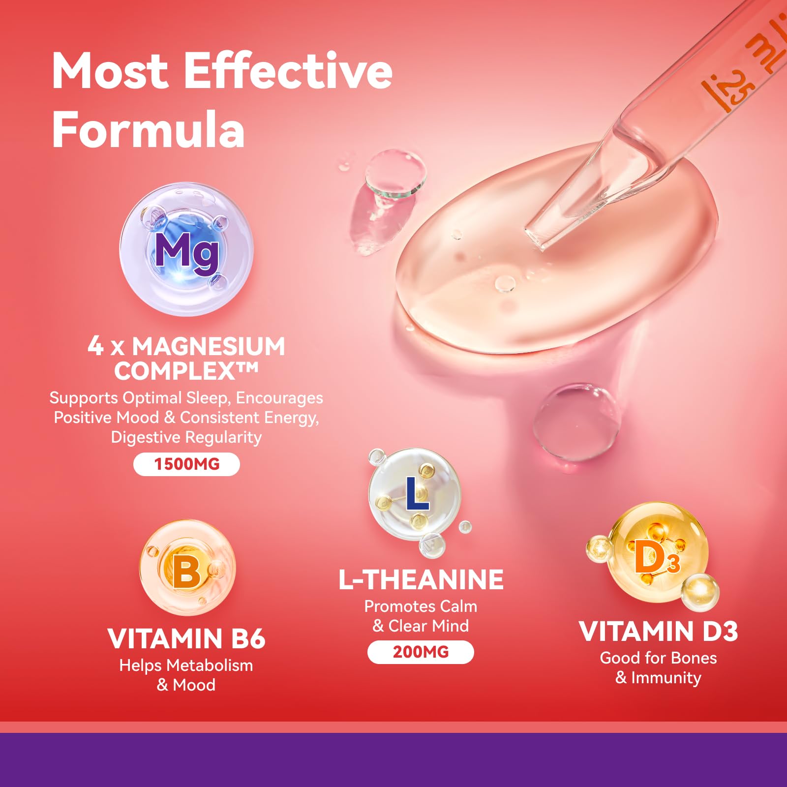 Inner Brightness Magnesium Glycinate Liquid 1500mg with measuring spoon