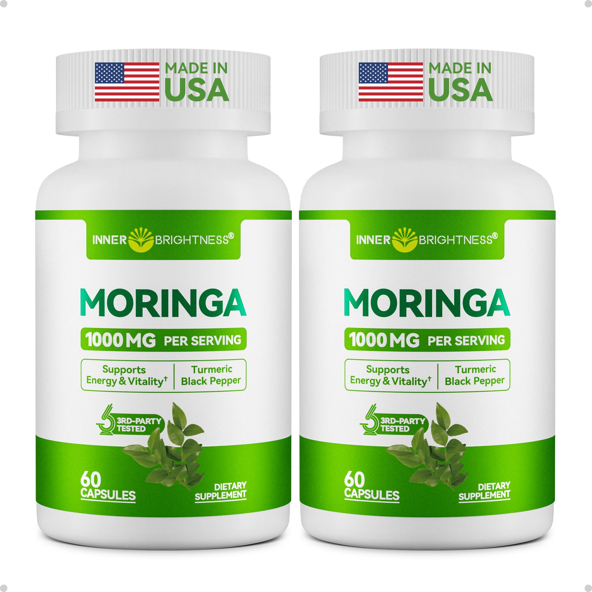 Inner Brightness Moringa Capsules bottle front view