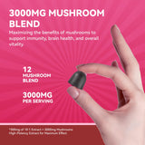 Inner Brightness Mushroom Gummies with fresh mushrooms background