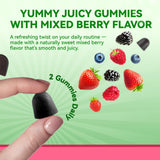 Inner Brightness Vegan Gummies mixed berry flavour close-up