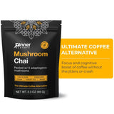 Inner support Mushroom Chai Supplement 68g displayed with lifestyle setting