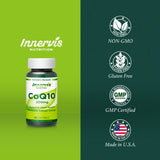 INNERVISNUTRITION CoQ10 Softgels displayed with other supplements